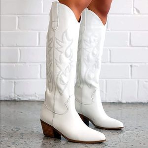 White cowboy boots